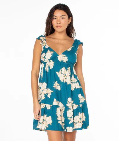 Roxy Palmy Days Mini Dress In Blue