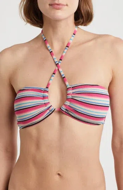 Roxy Paradiso Stripe Bikini Top In Multi