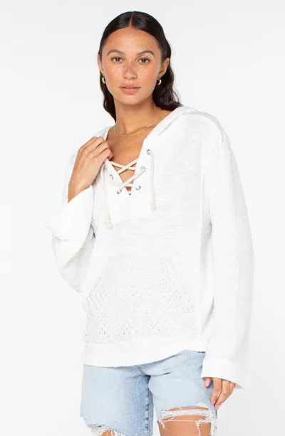 Roxy Pearling Poncho 3 In White