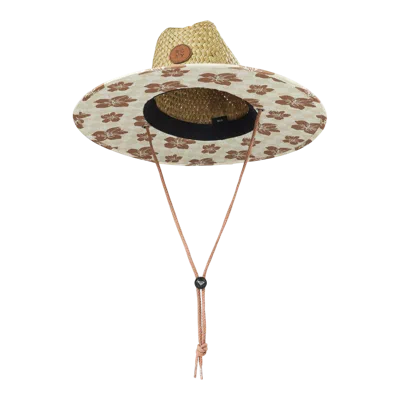 Roxy Pina To My Colada Straw Panama Hat In Brown