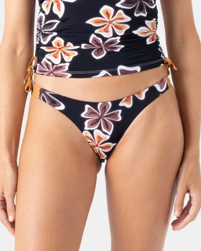 Roxy Playa Hermosa Reversible Hipster Cheeky Bikini Bottom In Black