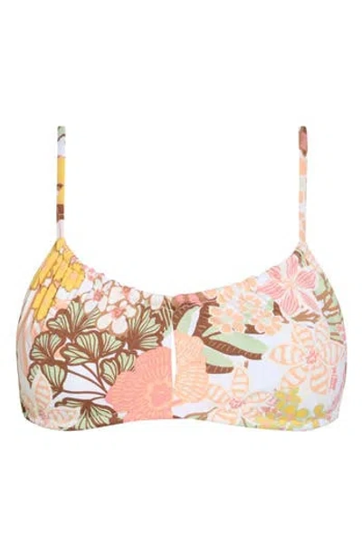 Roxy Playa Paradise Bralette Bikini Top In White Viva