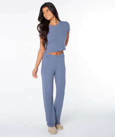Roxy Poolside Crop Tee In Blue