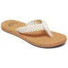 Roxy Port Iii Womens Cotton Braided Flip-flops In White