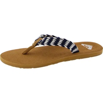 Roxy Porto Iii Womens Slip On Flats Flip-flops In Multi