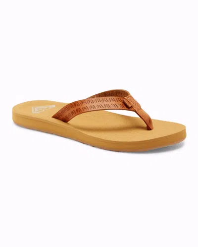 Roxy Porto Motif Sandal In Brown