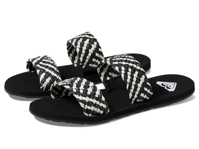 Roxy Porto Slide Sandals Women's Shoes Black/white: 5 M