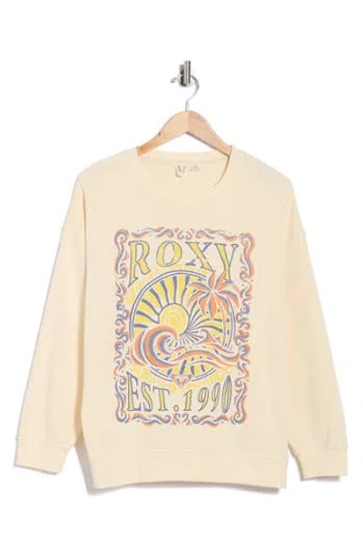 Roxy Poster Crewneck Sweatshirt In Neutral