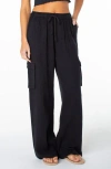 Roxy Precious Cargo Drawstring Pants In Black