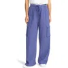 Roxy Precious Cargo Linen Blend Drawstring Pants In Marlin