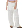 Roxy Precious Patchwork Eyelet Wide Leg Pants In White