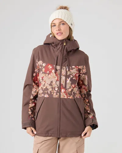 Roxy Presence Parka Jacket In Brown