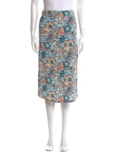 Pre-owned Roxy Printed Knee-length Skirt In Blue