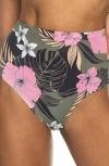 Roxy Pro The Up Surge High Waist Bikini Bottoms
