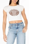 Roxy Protect The Locals Crop Stretch Cotton Blend Graphic T-shirt In Red