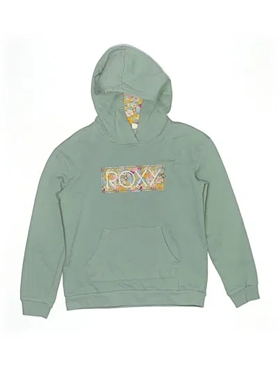 Pre-owned Roxy Kids' Pullover Hoodie In Green