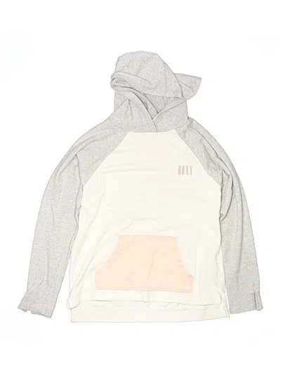 Pre-owned Roxy Kids' Pullover Hoodie In White