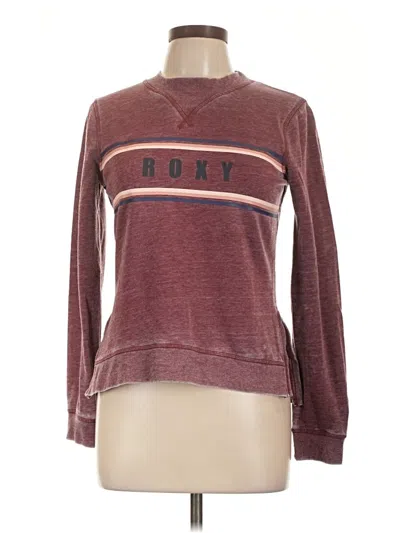 Pre-owned Roxy Pullover Sweater In Burgundy
