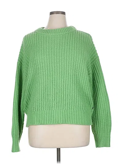 Pre-owned Roxy Pullover Sweater In Green