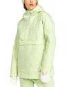Roxy Radiant Lines Overhead Snow Jacket In Green