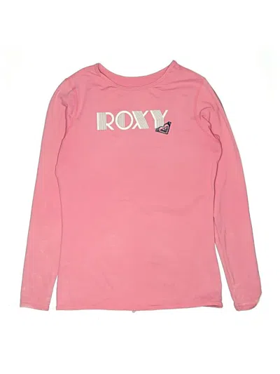 Pre-owned Roxy Kids' Rash Guard In Pink