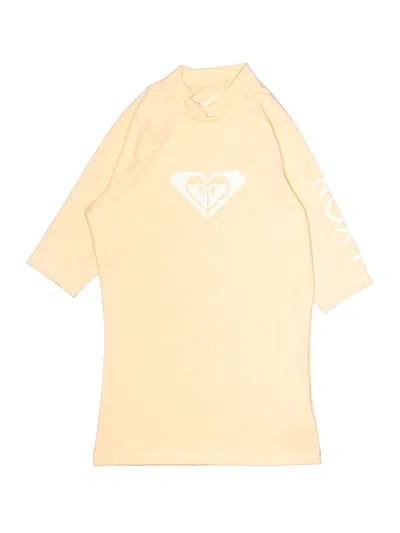 Pre-owned Roxy Kids' Rash Guard In Tan