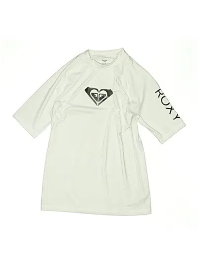 Pre-owned Roxy Kids' Rash Guard In White