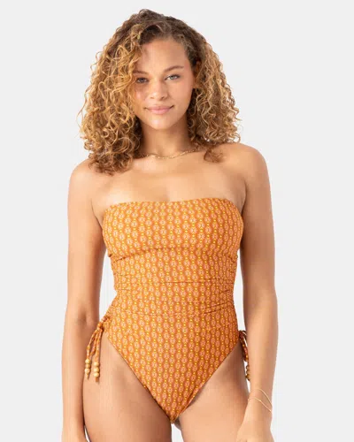 Roxy Ray Of Sunshine Adjustable Side One Piece Swimsuit In Multi