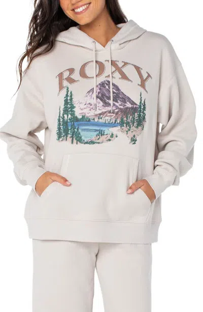 Roxy Raya Graphic Hoodie In Gray