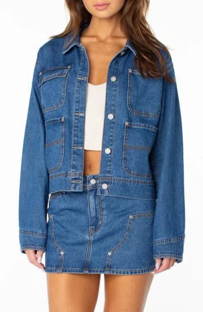 Roxy Reel Life Denim Jacket In Blue