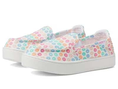 Roxy Rg Minnow Plus (little Kid/big Kid) Girl's Shoes White/pink/blue : 4 Big Kid M, Textile