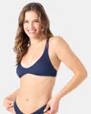 Roxy Love Rib Bikini Top In Blue