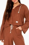 Roxy Rich Coast Hoodie In Carob Brown