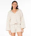 Roxy Rich Coast Poncho In Neutral