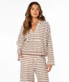 Roxy Rich Coast Stripe Hooded Sweatshirt In Multi