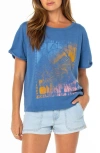 Roxy Ride The Wave Graphic T-shirt In Blue