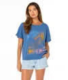 Roxy Ride The Wave Graphic T-shirt In Blue