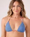 Roxy Ripple Effect Reversible Mini Tiki Triangle Bikini Top In Multi