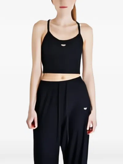 Roxy Rise & Vibe Ribbed Tank Top In Schwarz