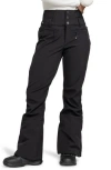 Roxy Rising High Waterproof Shell Snow Pants In Black