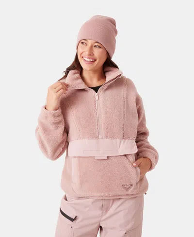 Roxy Rita Half Zip Sherpa Anorak In Multi