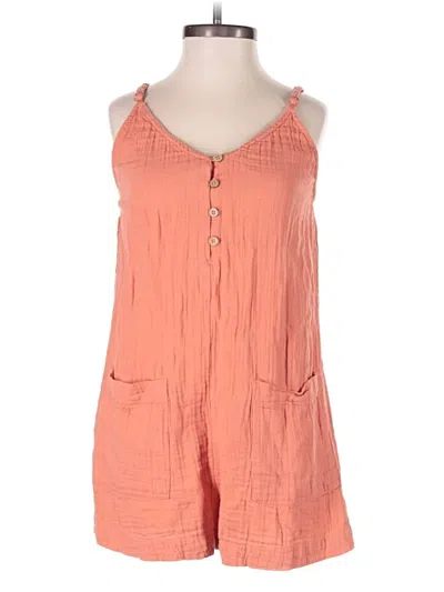 Pre-owned Roxy Romper In Tan