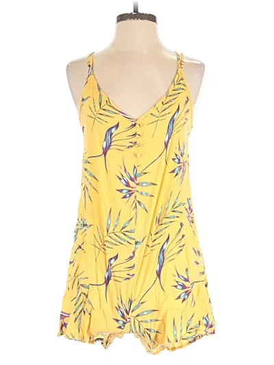 Pre-owned Roxy Romper In Yellow