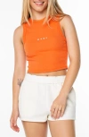 Roxy Roxify Crop Rib Tank Top In Orange