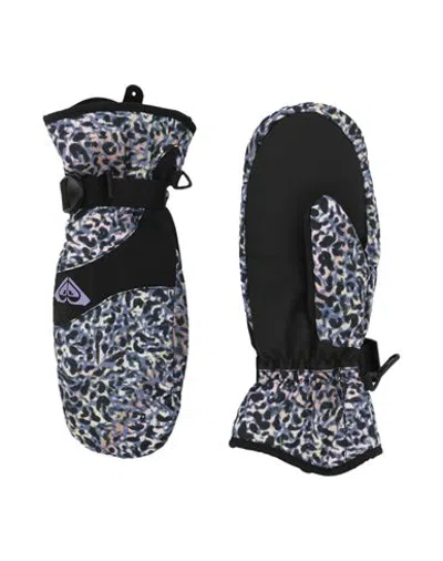 Roxy Rx Moffola Snow  Jetty Mitt Woman Gloves Purple Size S Polyester In Multi