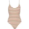 Roxy Saida One-piece Swimsuit In Parchment Wave