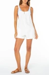 Roxy Sail & Bow Linen Blend Romper In White
