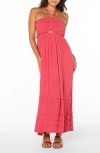 Roxy Saltwater Sweetness Convertible Maxi Dress In Multi