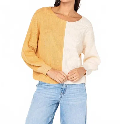 Roxy Sandbar Hop Sweater In Honey Yellow In Multi