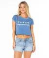 Roxy Sandy Beaches Tee In Blue